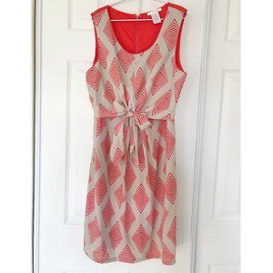 Sleeveless Geometric Shift Dress Sz Small